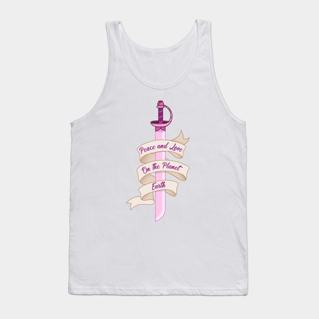 Peace and Love Tank Top by Anrego